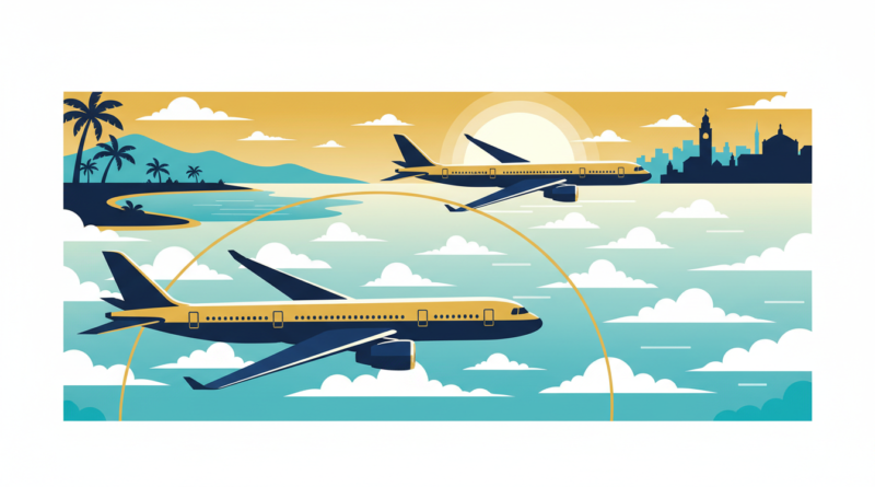 Illustration de deux avions de ligne volant côte à côte, symbolisant un partage de codes entre Paris et Abidjan